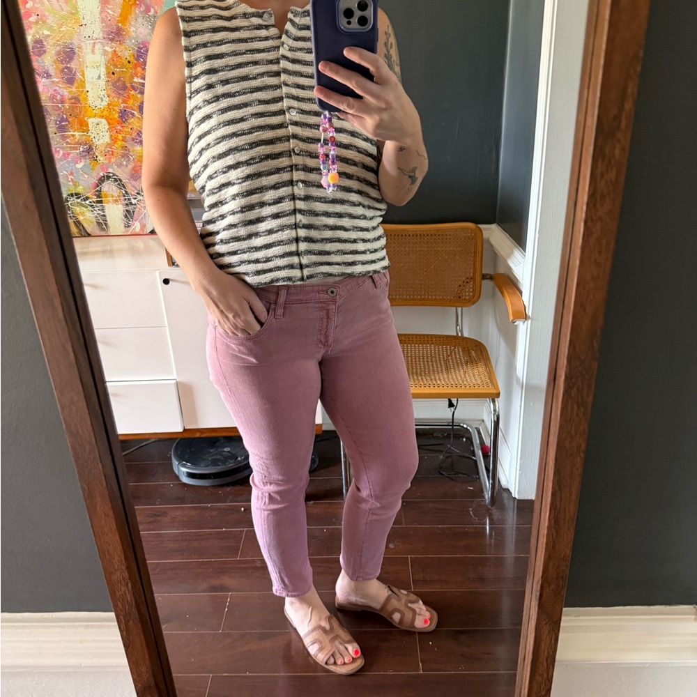 Ag Adriano Goldschmied Pink Skinny Jeans